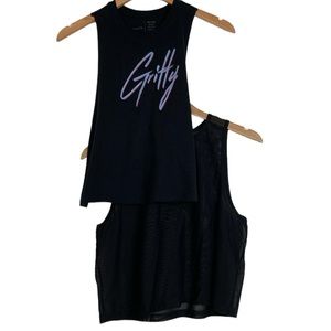 Hylete Gritty Tank & Unbranded Mesh Cropped Tank Bundled Set